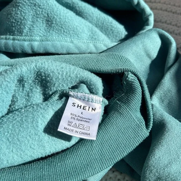 Teal Hoodie, Size L - Picture 3 of 3